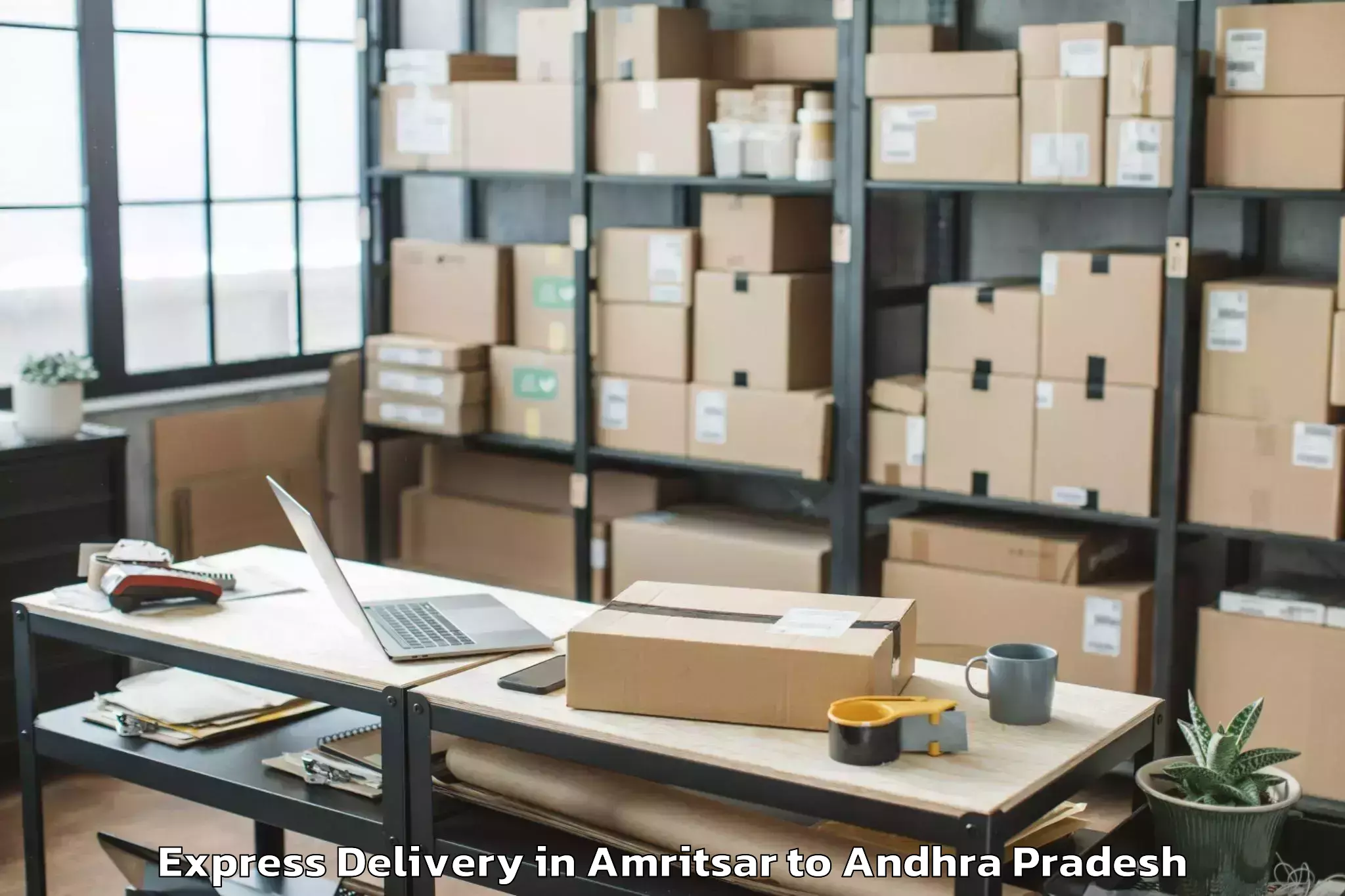 Get Amritsar to Kurnool Airport Kjb Express Delivery